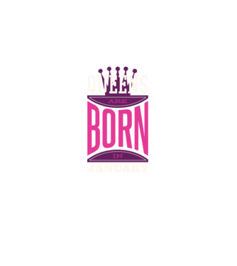 Queens are born in January minta fekete pólón