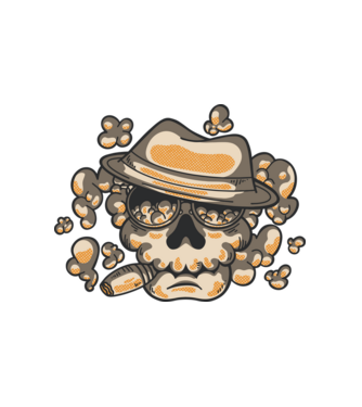 Gang Skull minta fehér pólón