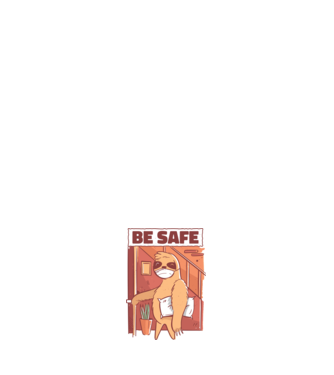 Lajhár Be Safe minta fehér pólón