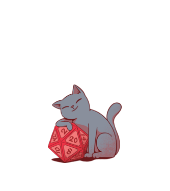 Dungeons Master Cat minta fekete pólón