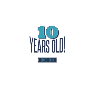 10 years old awesome since 2010 minta királykék pólón