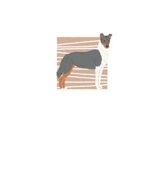 Cuki Collie minta fekete pólón