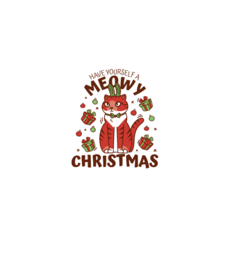 Have yourself a Meowy Christmas - Cicás Karácsony minta fehér pólón