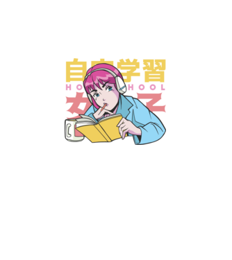 Home school Girl minta fekete pólón
