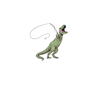 Horgász Trex minta szürke pólón
