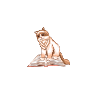 Cat Reading Book minta fekete pólón