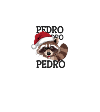 Pedro Pedro Karácsony - Vicces Meme póló minta világos rózsaszín pólón