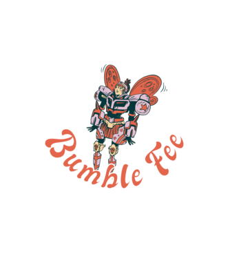 Bumble Fee - Robot Tündér minta fehér pólón