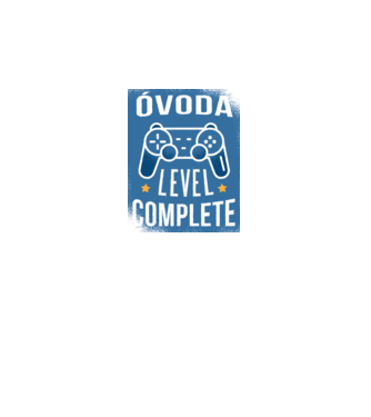 Óvoda level completed minta fekete pólón