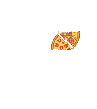 Pizza szeletek minta neonsárga pólón