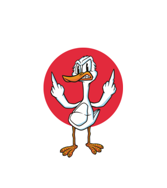 Fuck You Duck minta fehér pólón