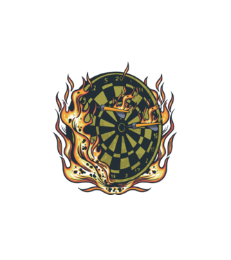 Darts tábla minta fehér pólón