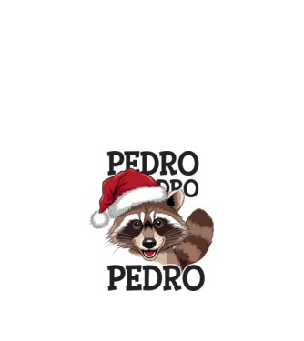 Pedro Pedro Karácsony - Vicces Meme póló minta fehér pólón