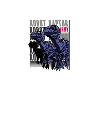 Robot Raptor Hadsereg minta fehér pólón