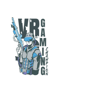 VRgaming Champion minta fekete pólón
