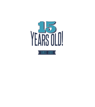15 years old awesome since 2005 minta türkiz pólón