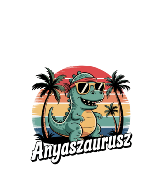 Anyaszaurusz minta fehér pólón