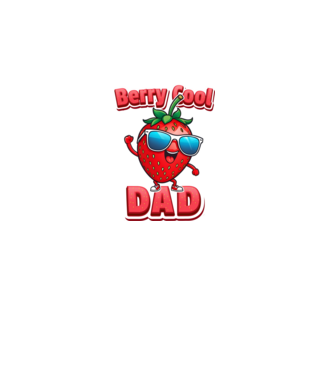 Berry Cool Dad Eper Napszemüvegben minta fekete pólón