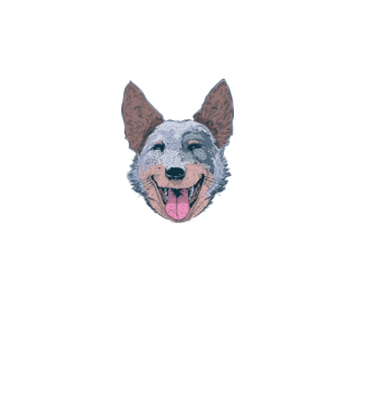 Boldog pásztorkutya minta fekete pólón