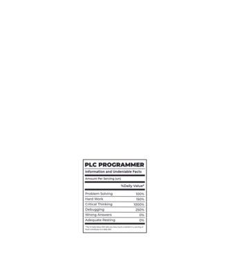 PLC Programozó minta zöld pólón