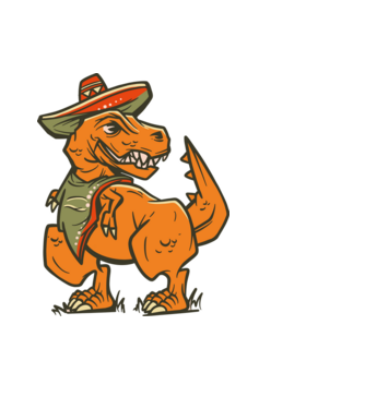 Mexikói trex minta világoskék pólón