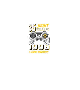 GAMER szint teljesítve 35. 1990 minta fekete pólón