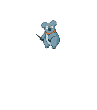 Koala potter minta fehér pólón