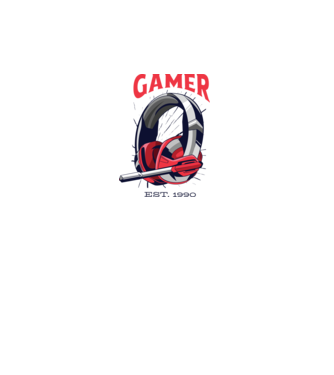 Gamer született 1990 minta fehér pólón