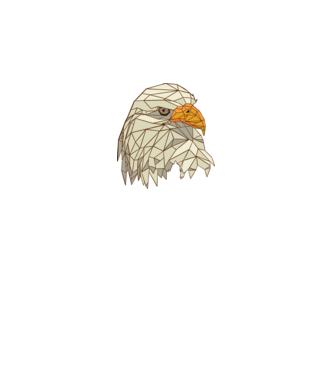 Polygonal Eagle minta királykék pólón