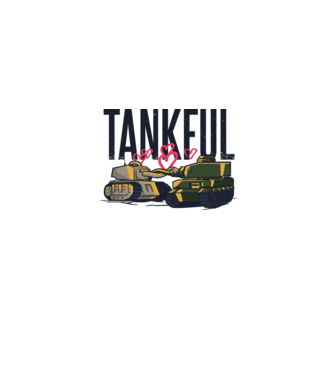 Tank minta szürke pólón