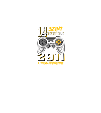 GAMER szint teljesítve 14. 2011 minta fekete pólón