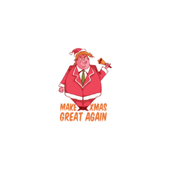 Make Xmas Great again Trump vicces karácsonyi póló minta zöld pólón