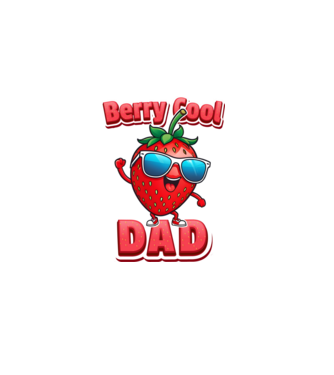 Berry Cool Dad Eper Napszemüvegben minta fekete pólón
