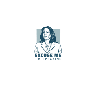 Kamala minta királykék pólón