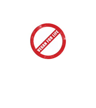 Vegan egy életre minta fekete pólón