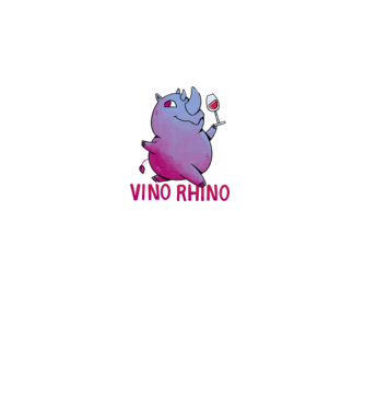 Vino Rhino minta fehér pólón