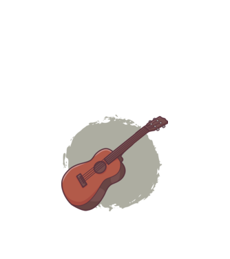 Ukulele minta fehér pólón