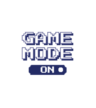 Game mode on Gamer pixel minta fehér pólón