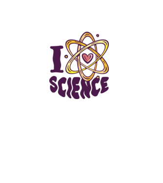I Love Science Tudományos minta fehér pólón