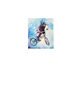 BMX bringa minta fehér pólón