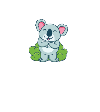 Cuki koala minta fekete pólón