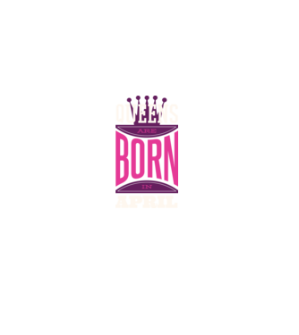 Queens are born in April minta fekete pólón