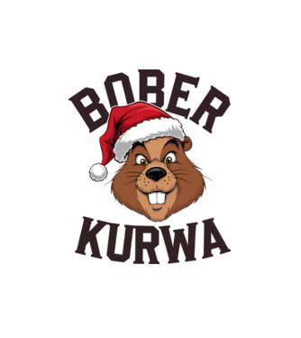 Bober Kurwa Fej Karácsony - Vicces meme póló minta fehér pólón