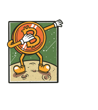 Bitcoin DAB minta fekete pólón
