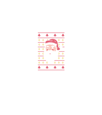 Télapó Ugly Sweater minta fekete pólón