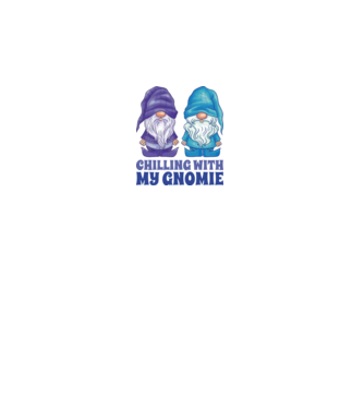 Chilling with my Gnomie minta fehér pólón