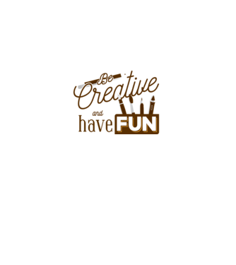 Be creative and have fun minta szürke pólón