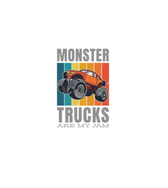 Monster Truck minta fekete pólón