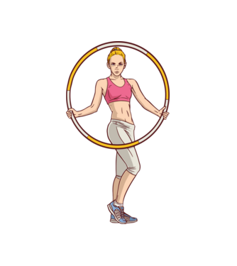 Hula Hoop minta fehér pólón