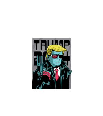 Trump Terminator 2024 minta fekete pólón